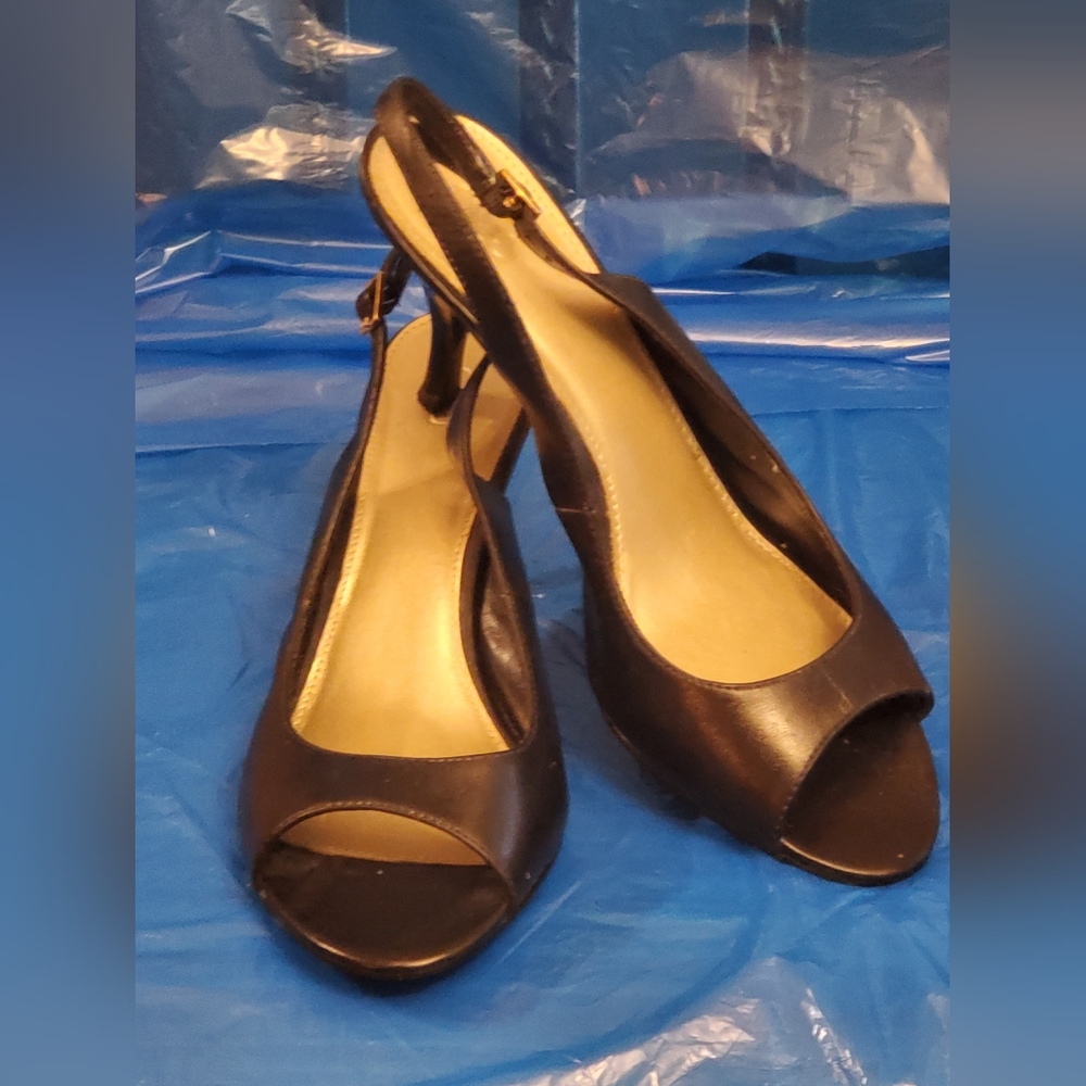Women's Black Slingback Heels